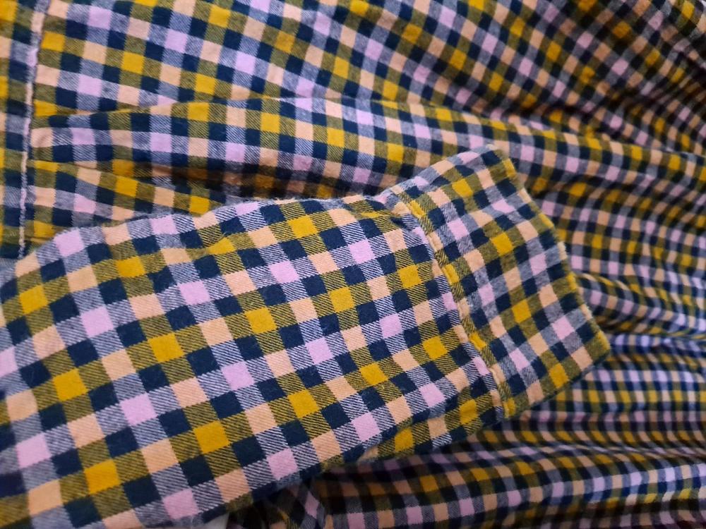 Old Navy Pink and Yellow Flannel Button Up Shirt Size XL‎ - Picture 5 of 5